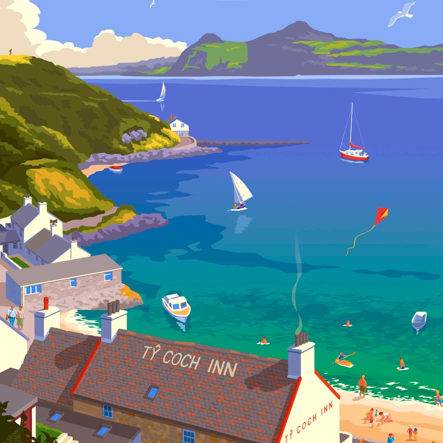 Wooden postcards from Wales – Cardiff, Snowdonia, Tenby and more