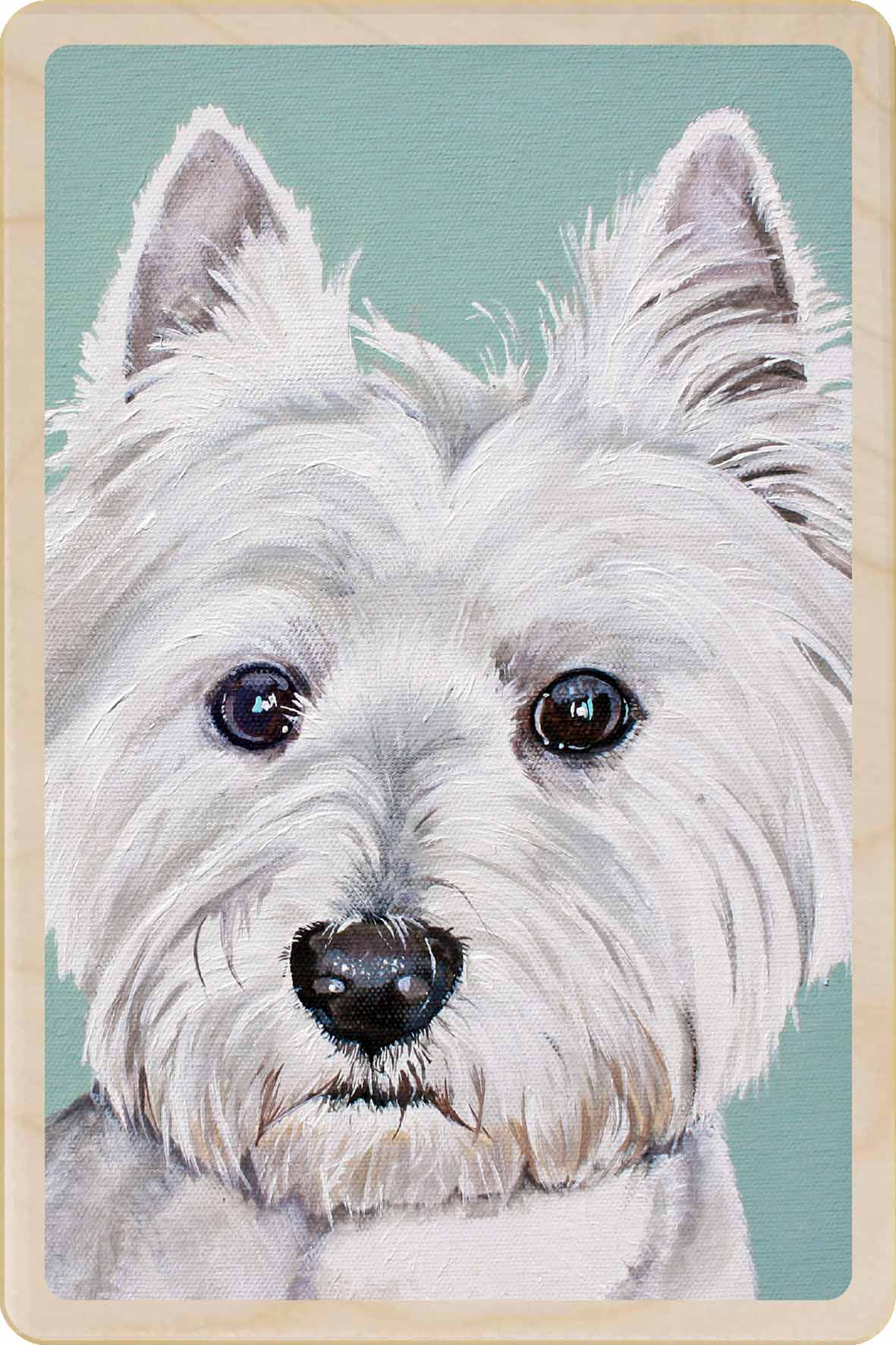 Westie - Sustainable Wooden Postcard
Designed to be mailed, gifted, and displayed as a mini art print. 