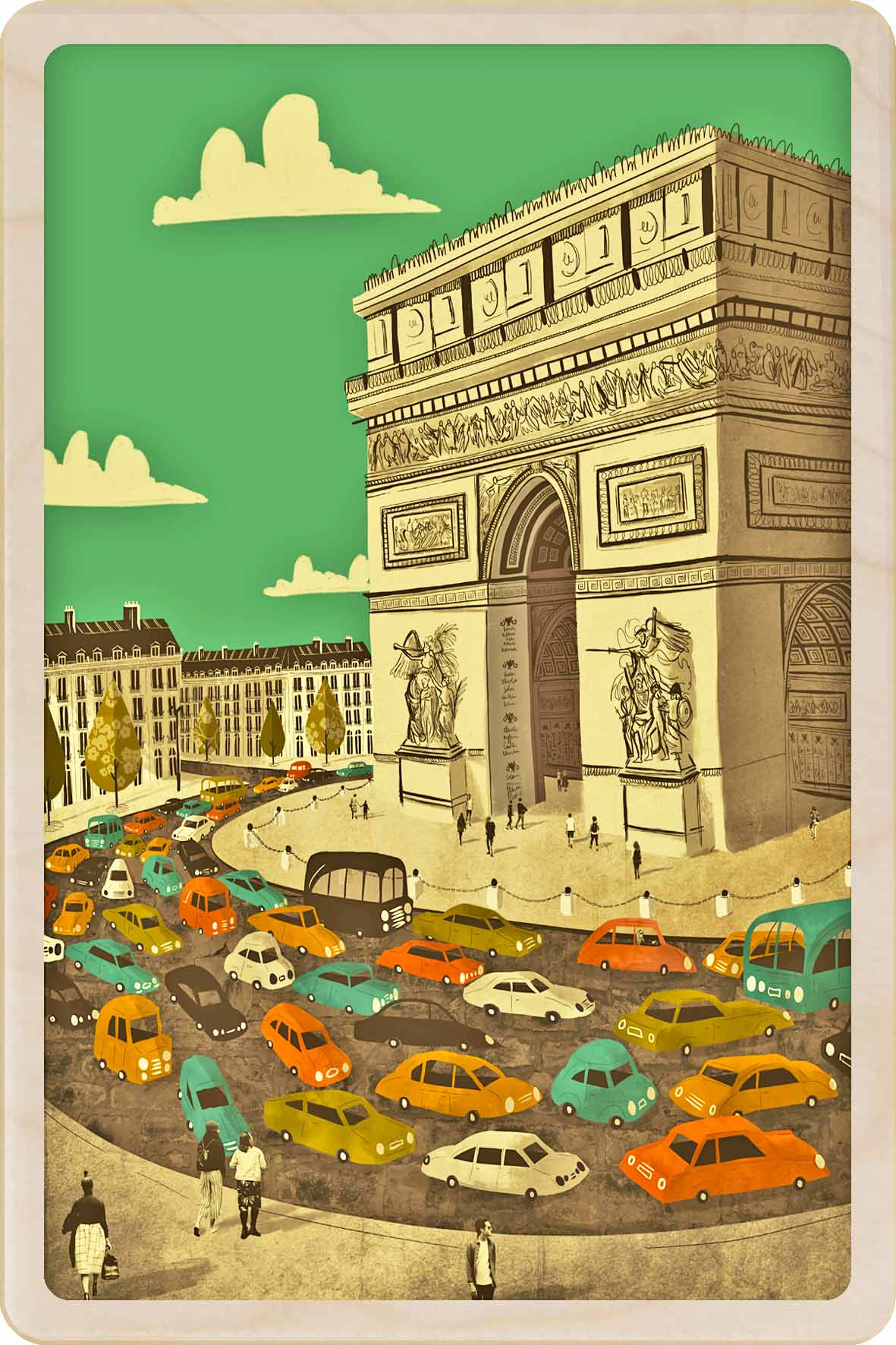 Arc de Triomphe – Paris Wooden Postcard