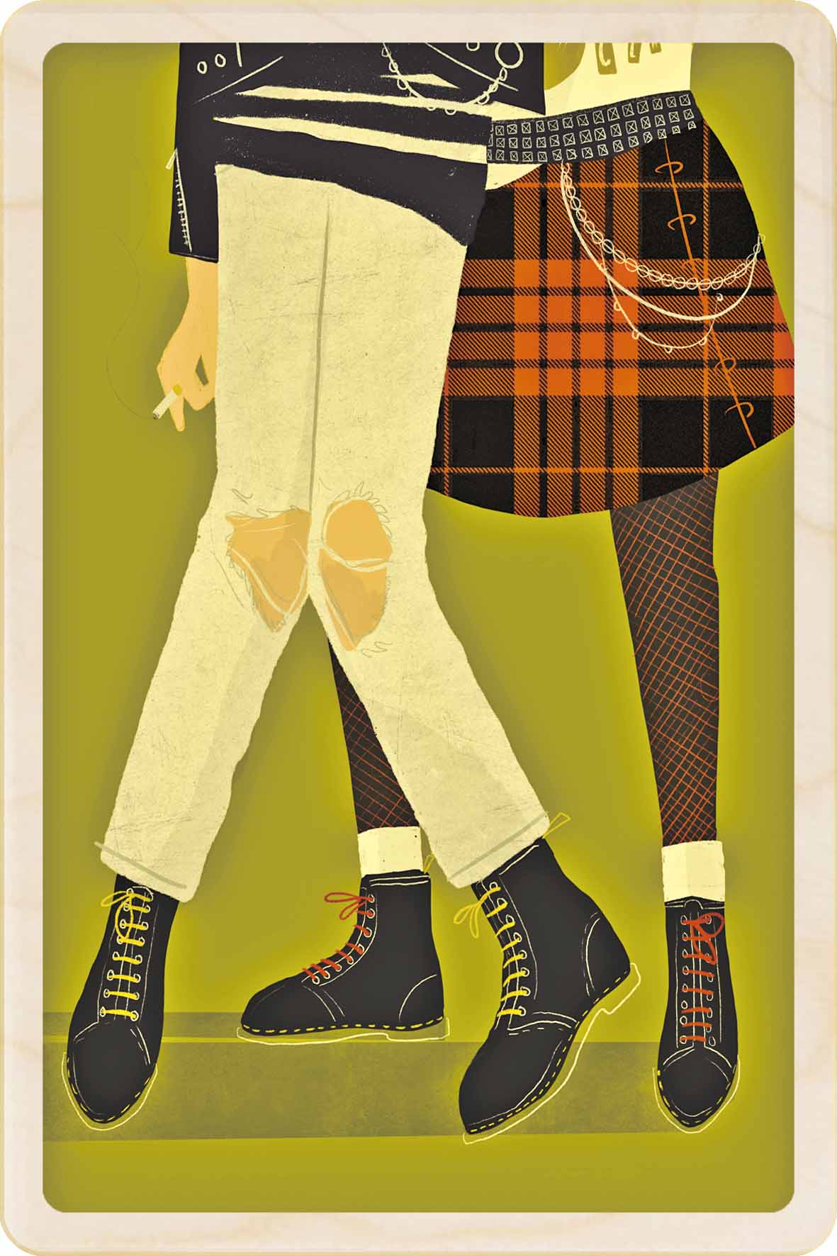 Punk – Sustainable Wooden Postcard 