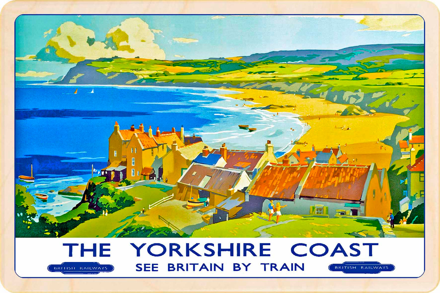 Robin Hood's Bay Wooden Postcard – Yorkshire Travel Art Gift