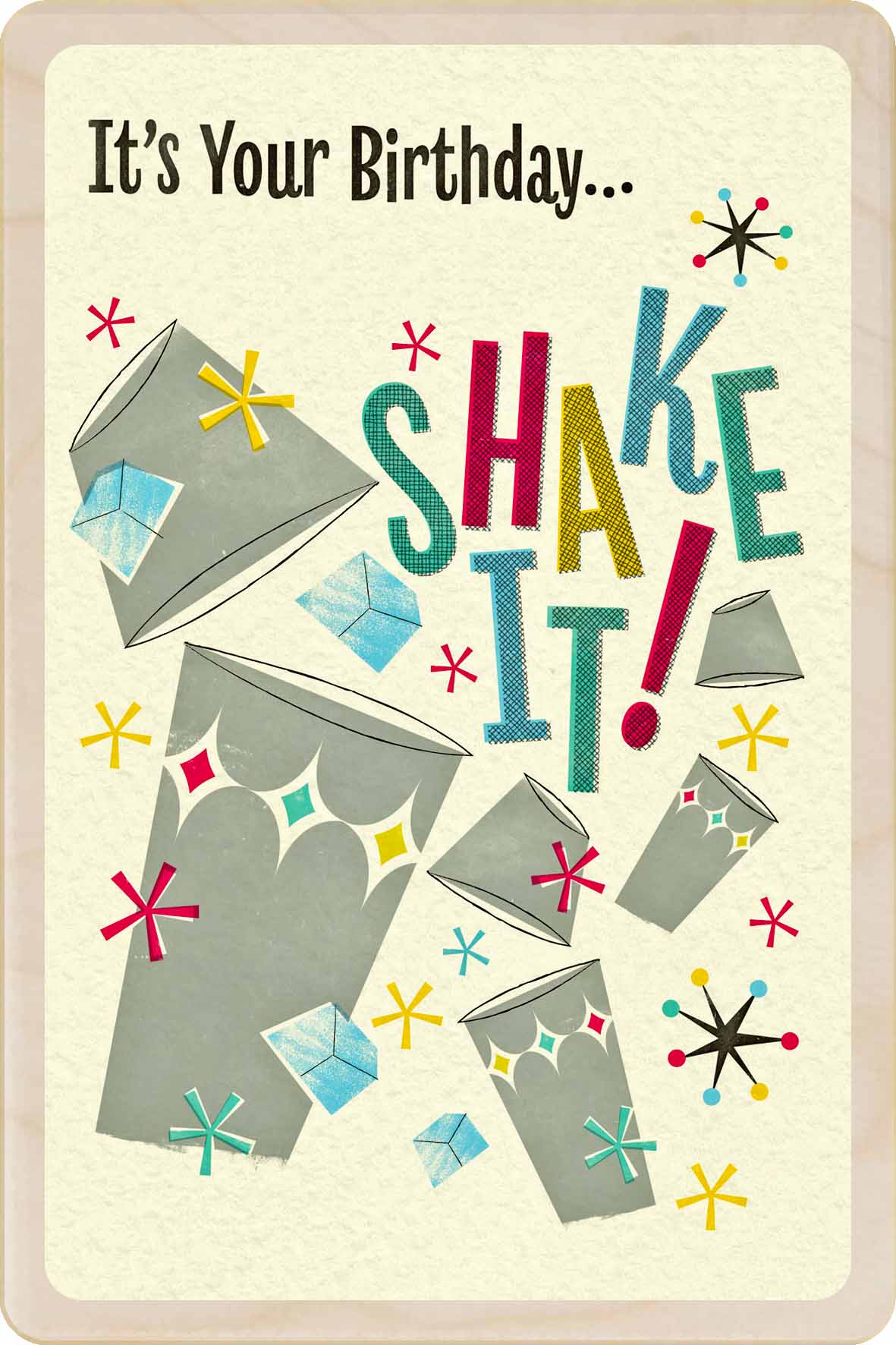 Milkshake Birthday Card - The Wooden Postcard Company