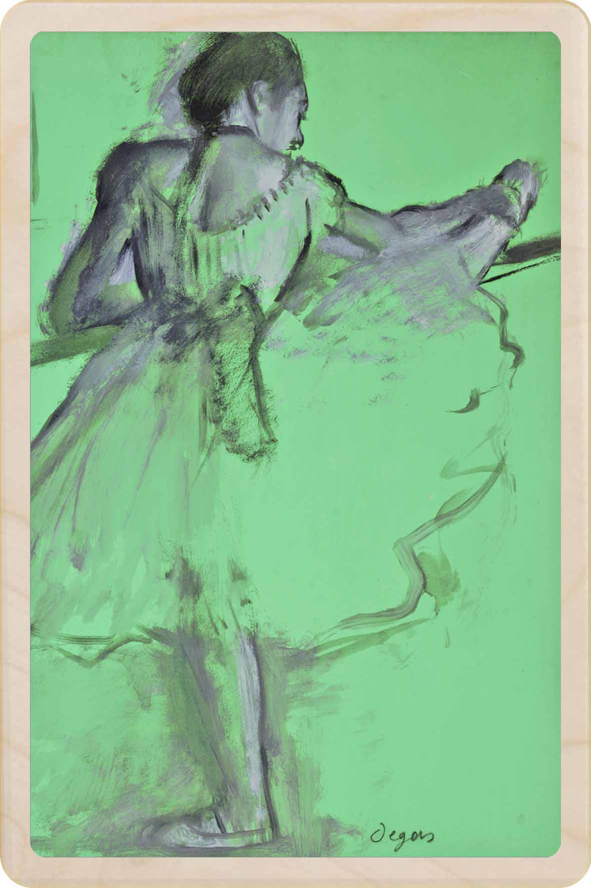 Danseuse à la barre by Degas – Wooden Postcard