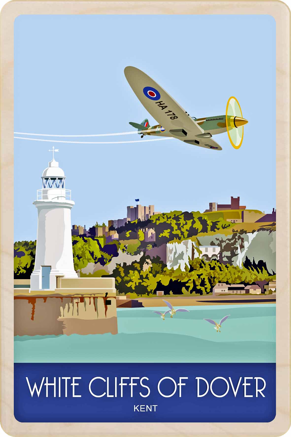 Dover, Kent - Wooden Postcard