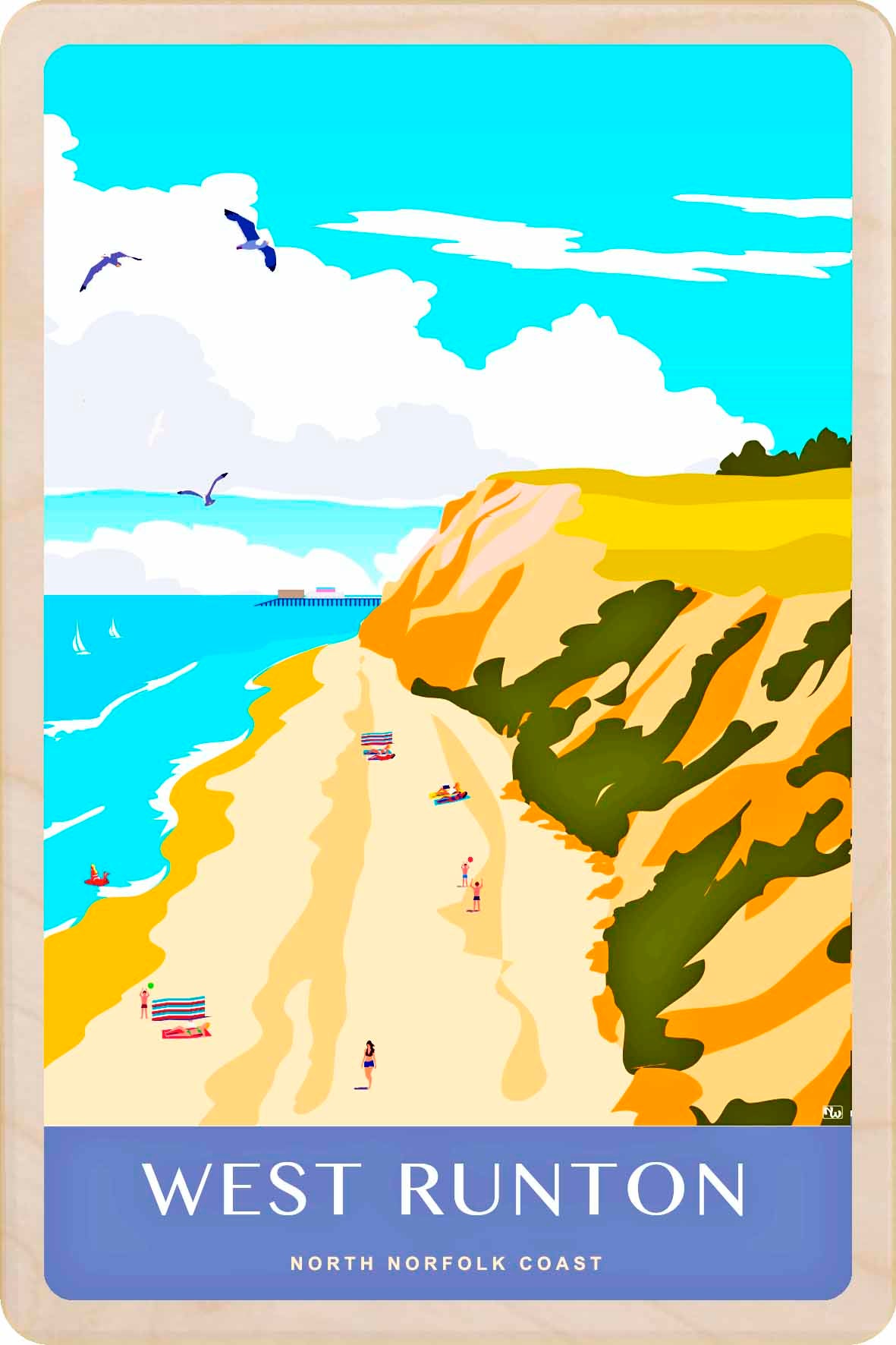 West Runton, Norfolk - Wooden Postcard