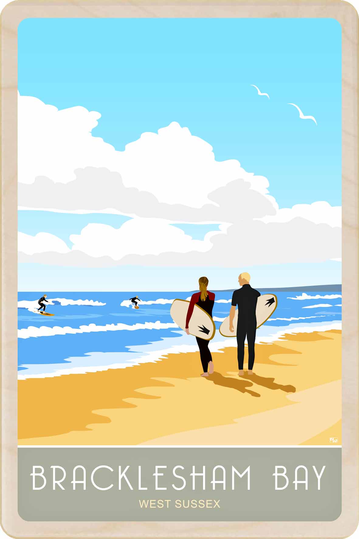 Bracklesham Bay - Wooden Postcard