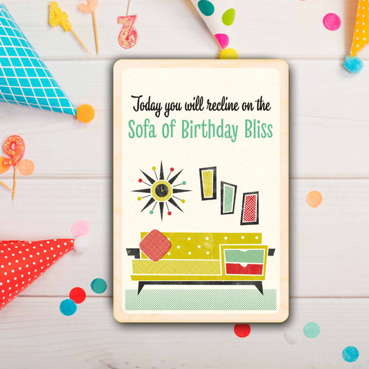 Birthday Bliss - Birthday Card - The Wooden Postcard Company
