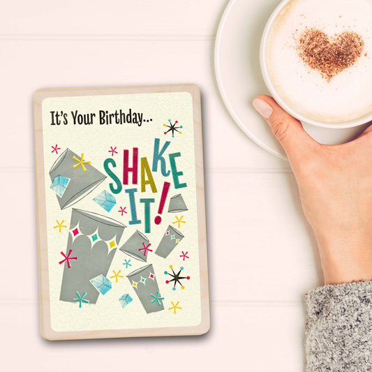 Milkshake Birthday Card - The Wooden Postcard Company