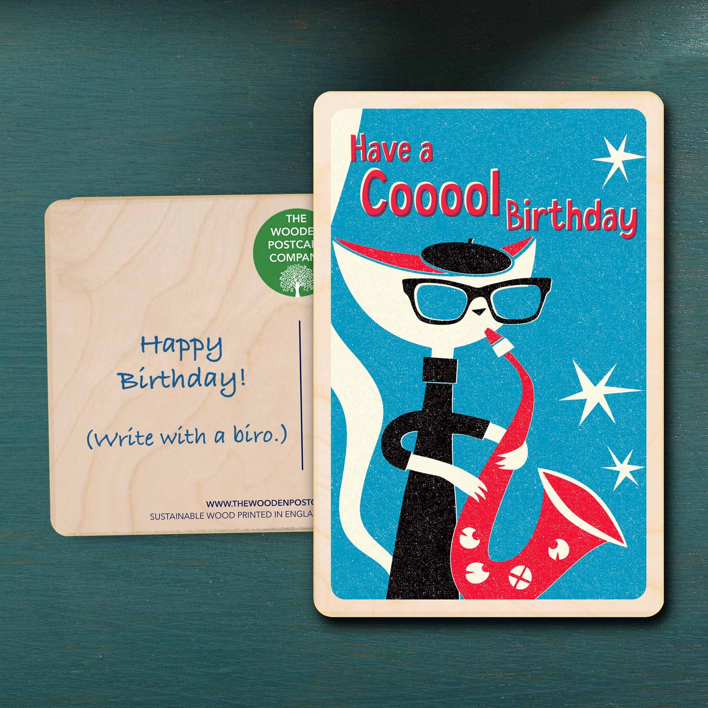 Cool Birthday - Birthday Card - The Wooden Postcard Company