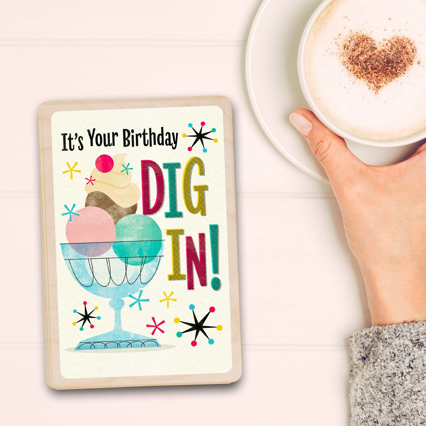 Dig In! Birthday Card - The Wooden Postcard Company
