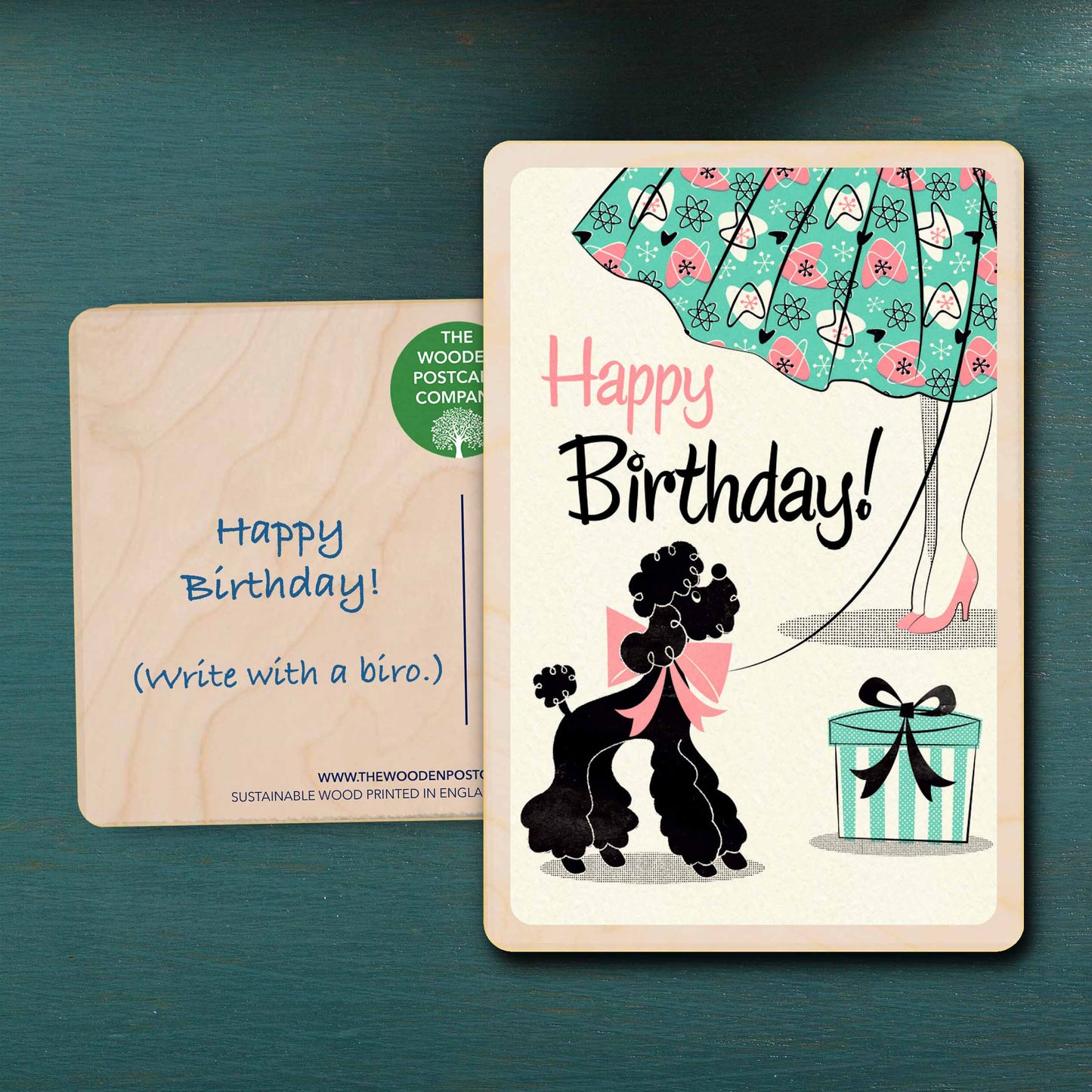 Doggy Birthday Card - The Wooden Postcard Company