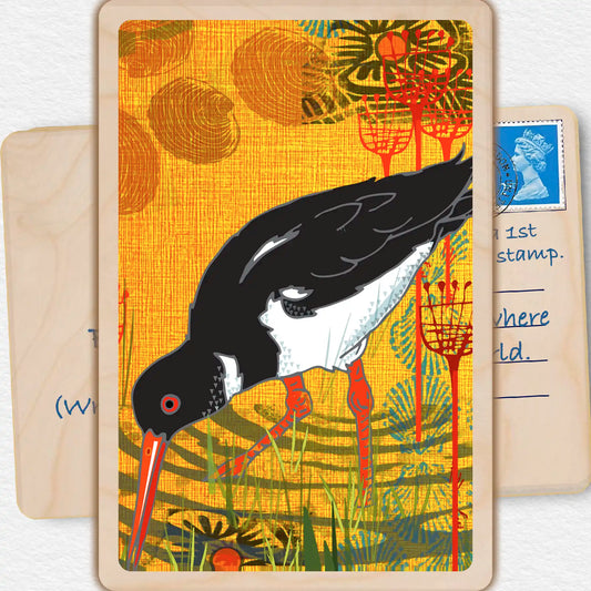 Plover, Wooden Postcard to send and to keep. The wooden Postcard Company