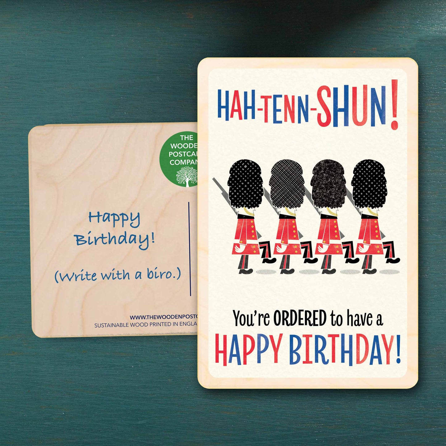 Soldiers Birthday Card - The Wooden Postcard Company