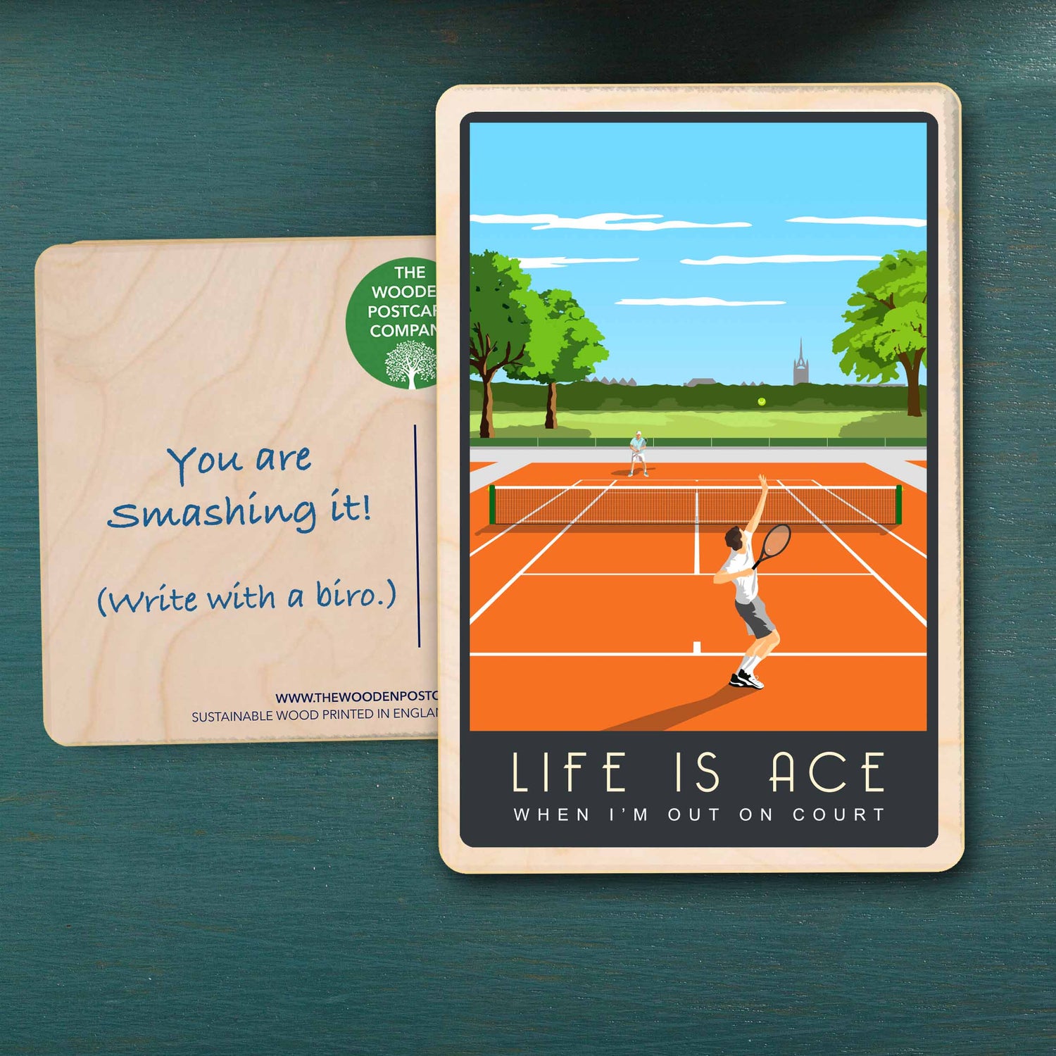 tennis-clay-smashing-it-the-wooden-postcard-company