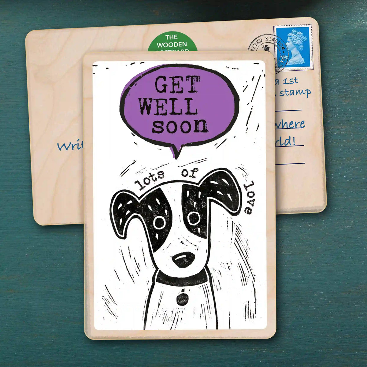 Sympathy, Get Well, and Thinking of You cards, thoughtful wooden postcards made in England since 2012.