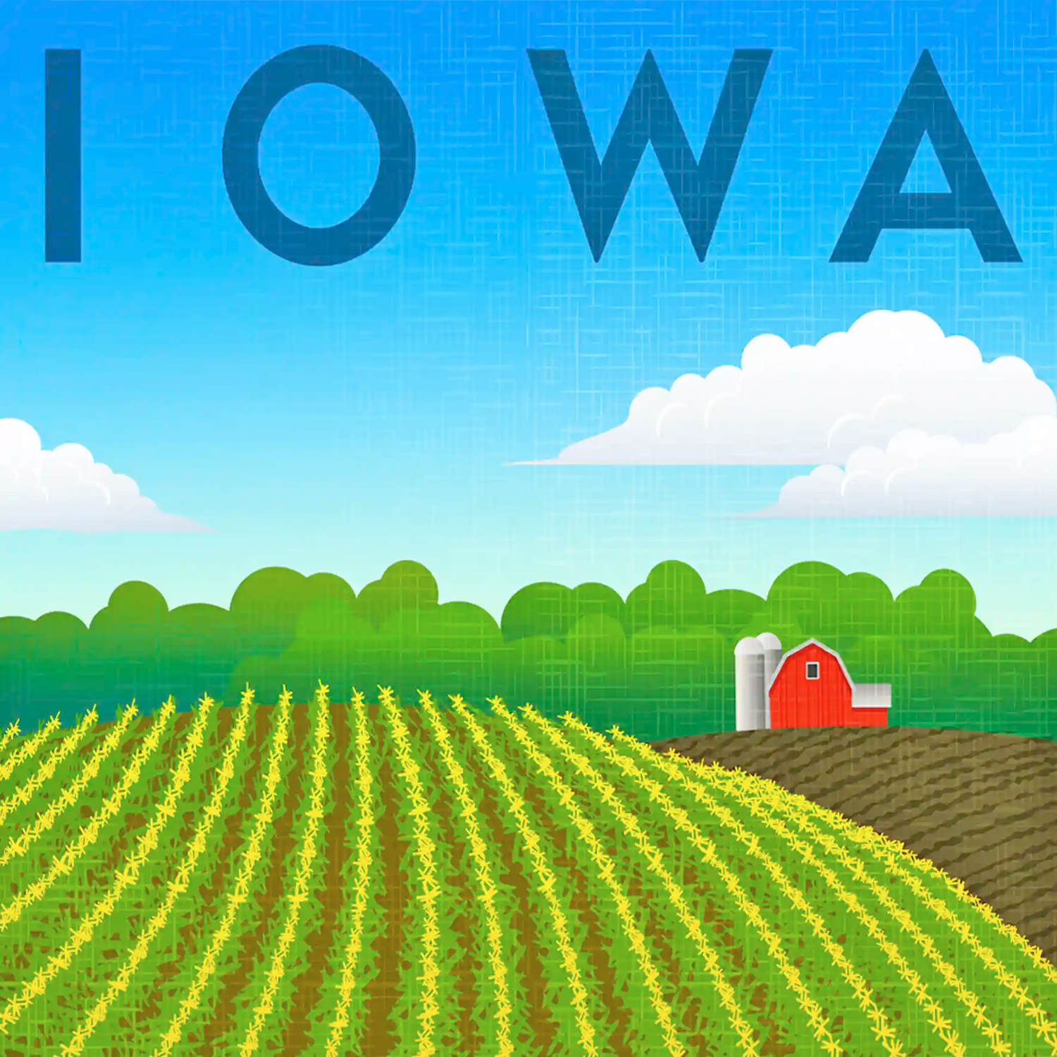 Iowa Travel Art Cards, unique eco souvenirs and gifts. The Wooden Postcard Company