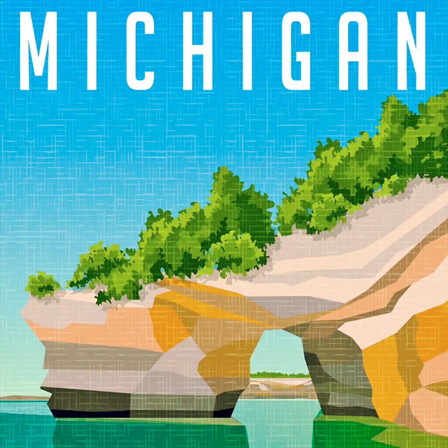 Michigan Travel Art Cards, unique eco souvenirs and gifts.
