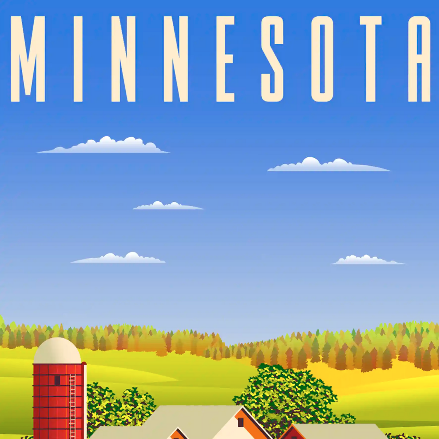 Minnesota Travel Art Cards, unique eco souvenirs and gifts. The Wooden Postcard Company