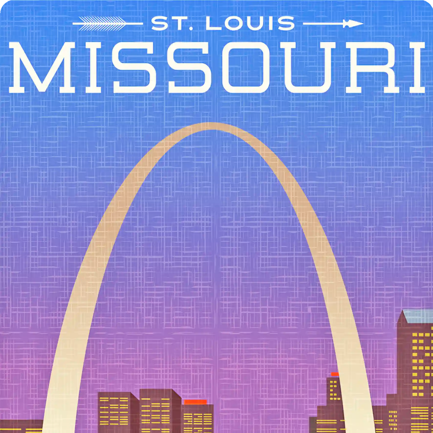 Missouri Travel Art Cards. Unique eco souvenirs and gifts. The Wooden postcard Company