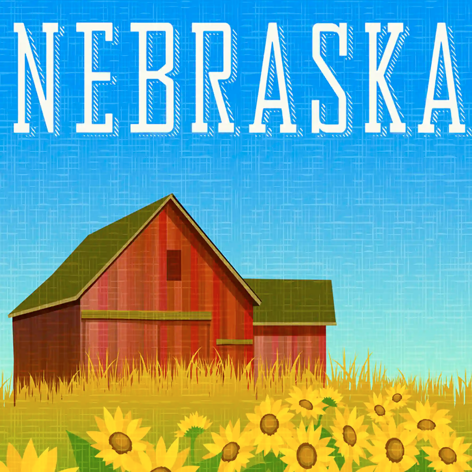 Nebraska Travel Art Cards, unique eco souvenirs and gifts. the Wooden Postcard Company