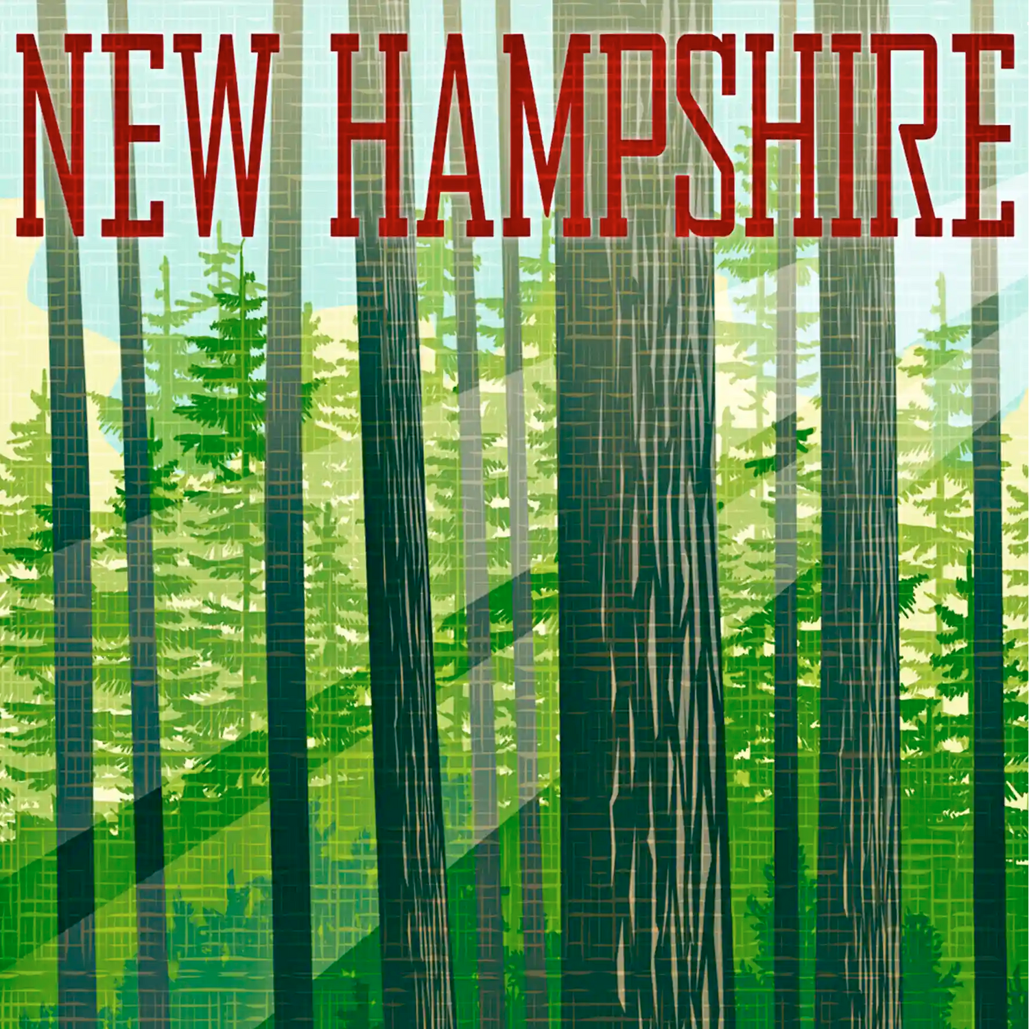 New Hampshire Travel Art Cards, unique eco souvenirs and gifts. The Wooden Postcard Company