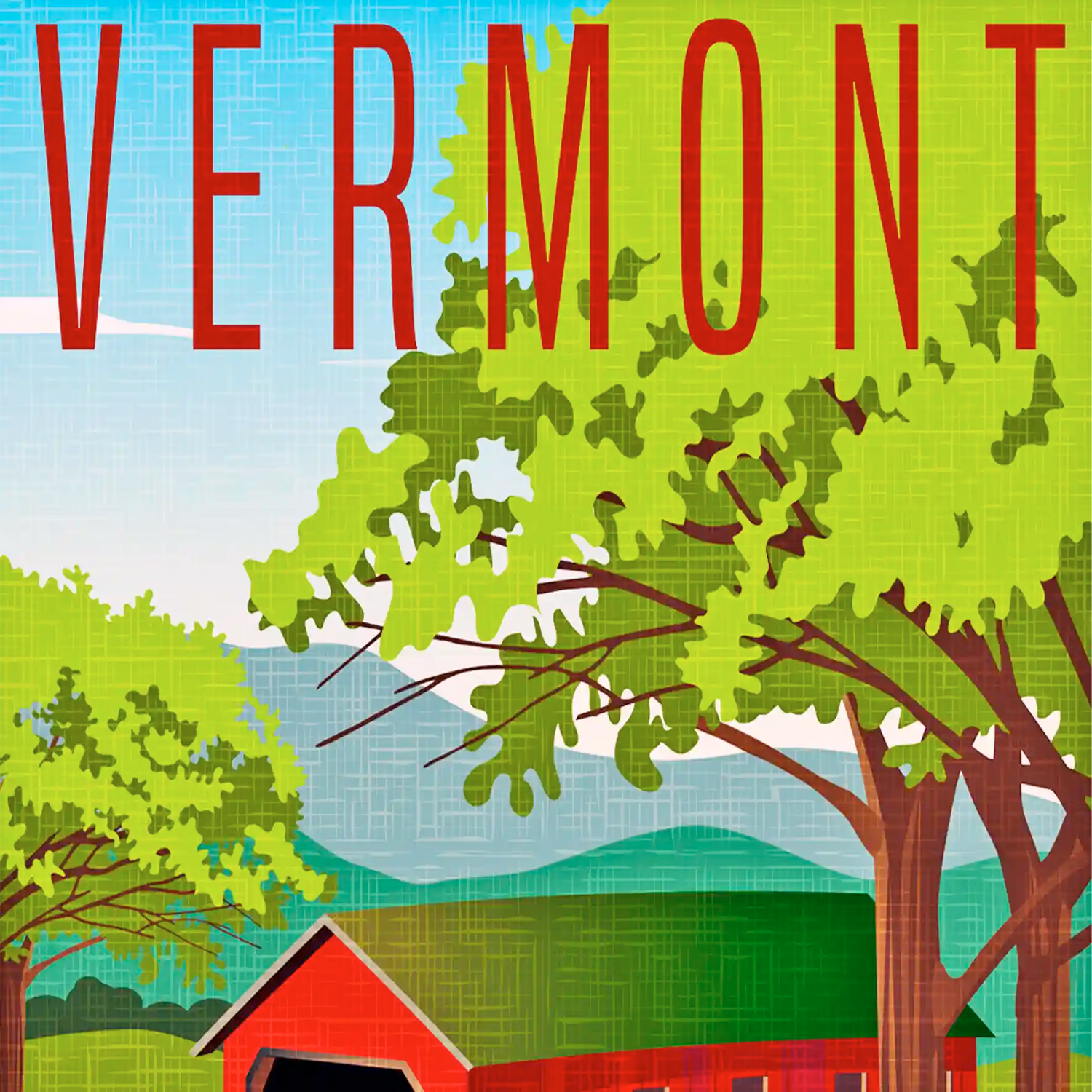 Vermont Travel Art Cards, unique eco souvenirs and gifts. The Wooden Postcard Company