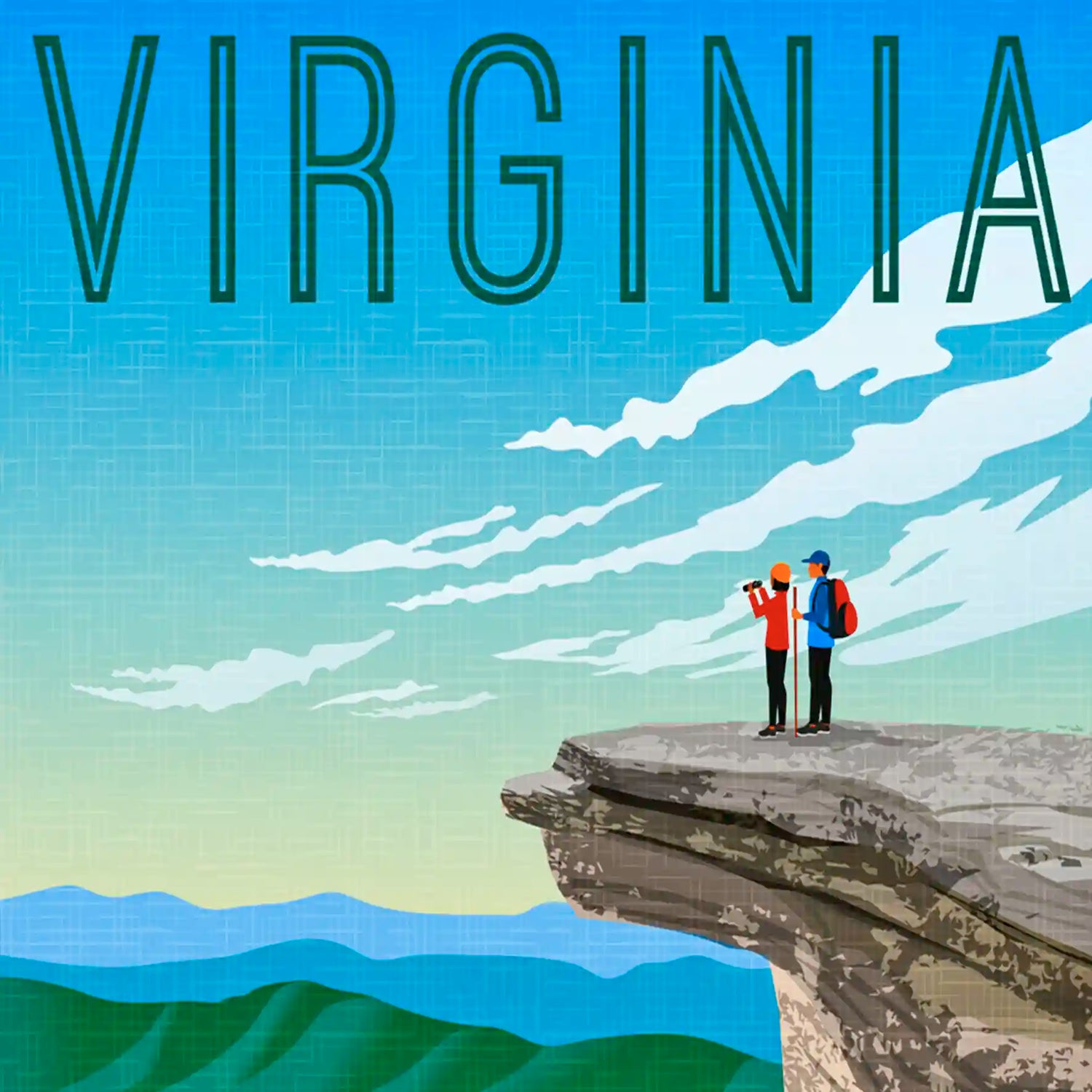 Virginia Travel Art Cards, unique eco souvenirs and gifts. The wooden Postcard Company