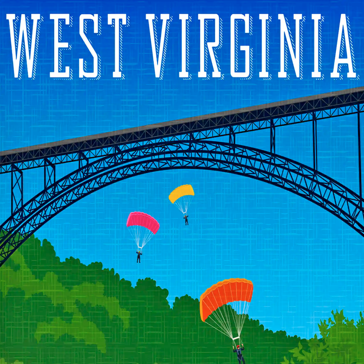 West Virginia Travel Art Cards, unique eco souvenirs and gifts. The Wooden Postcard Company