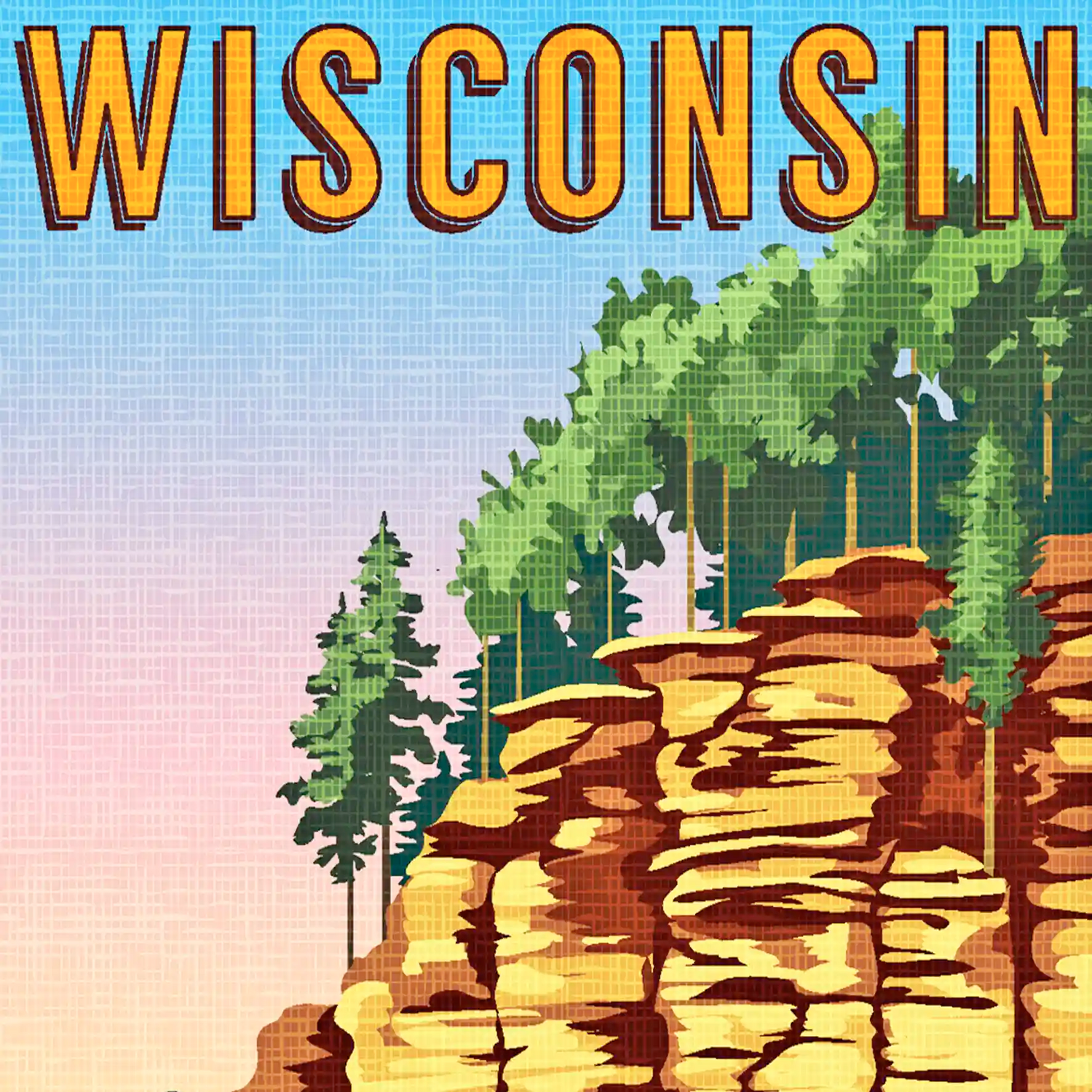 Wisconsin Travel Art Cards, unique eco souvenirs and gifts. The Wooden Postcard Company