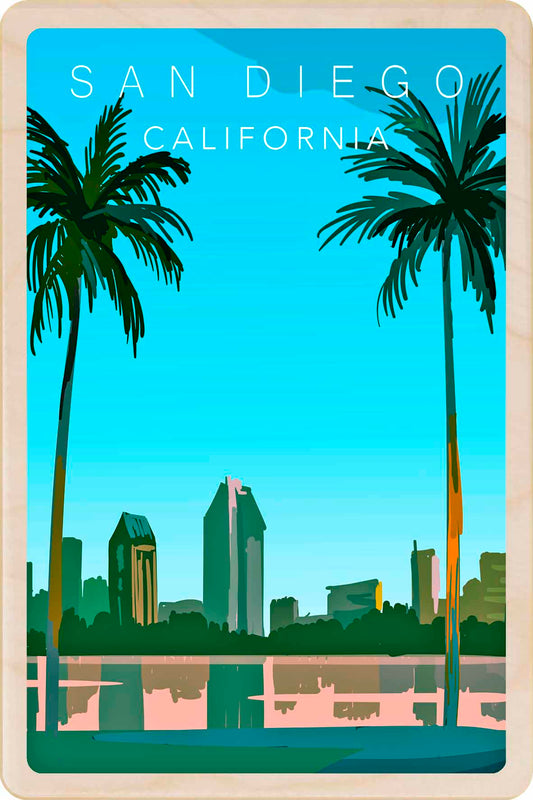 San Diego, California – Eco-friendly Card - Wooden Postcard

Write on the back with any pen and post worldwide with a standard stamp. A smart, eco-friendly card and gift.