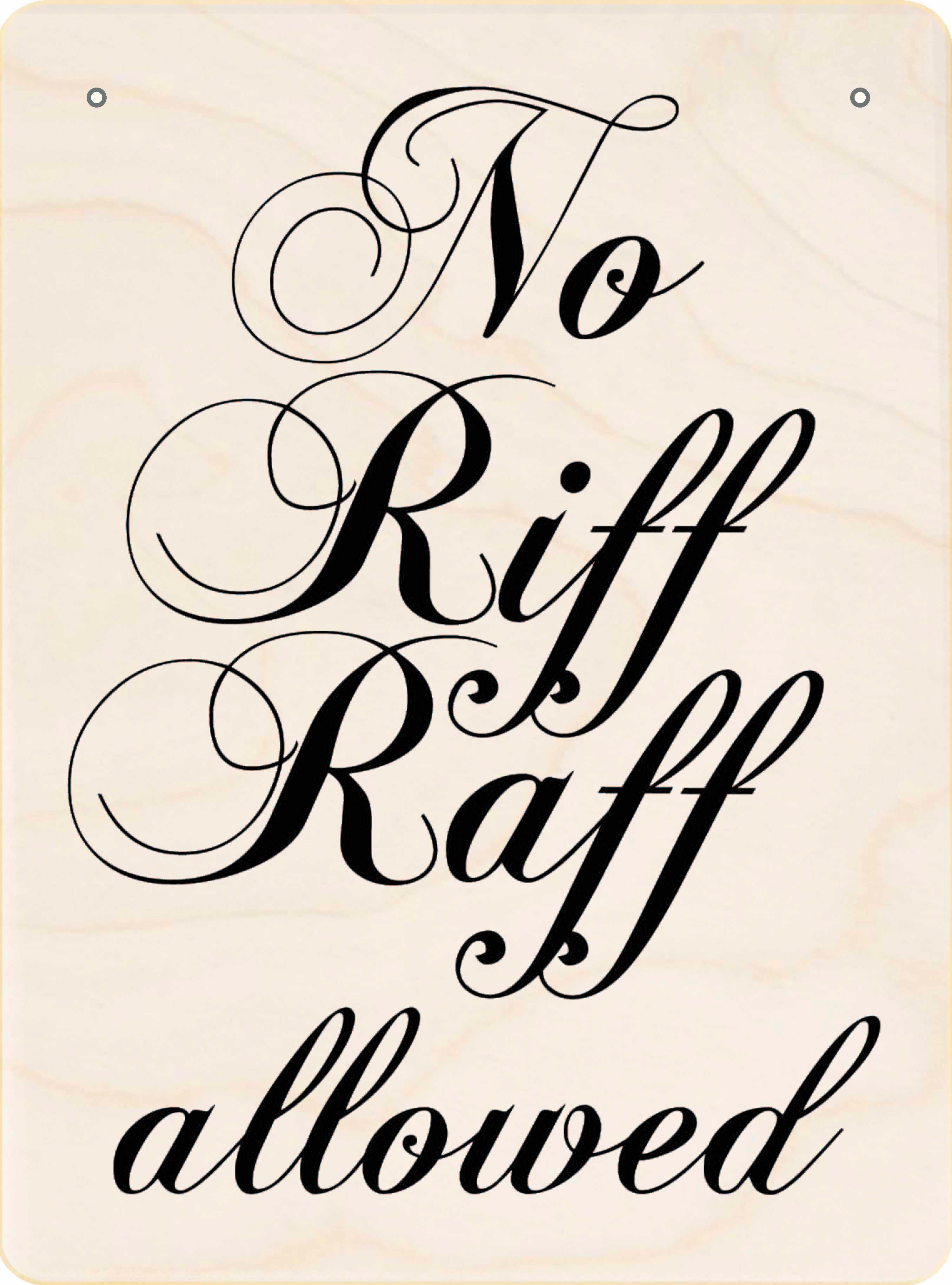 No Riff Raff | Sustainable gifts | The Wooden Postcard Company – THE ...