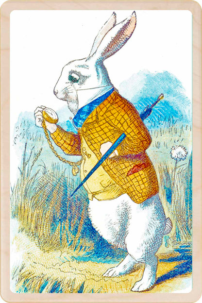 The White Rabbit – Alice in Wonderland Wooden Postcard