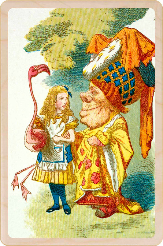 The Croquet Flamingo – Alice in Wonderland Wooden Postcard
