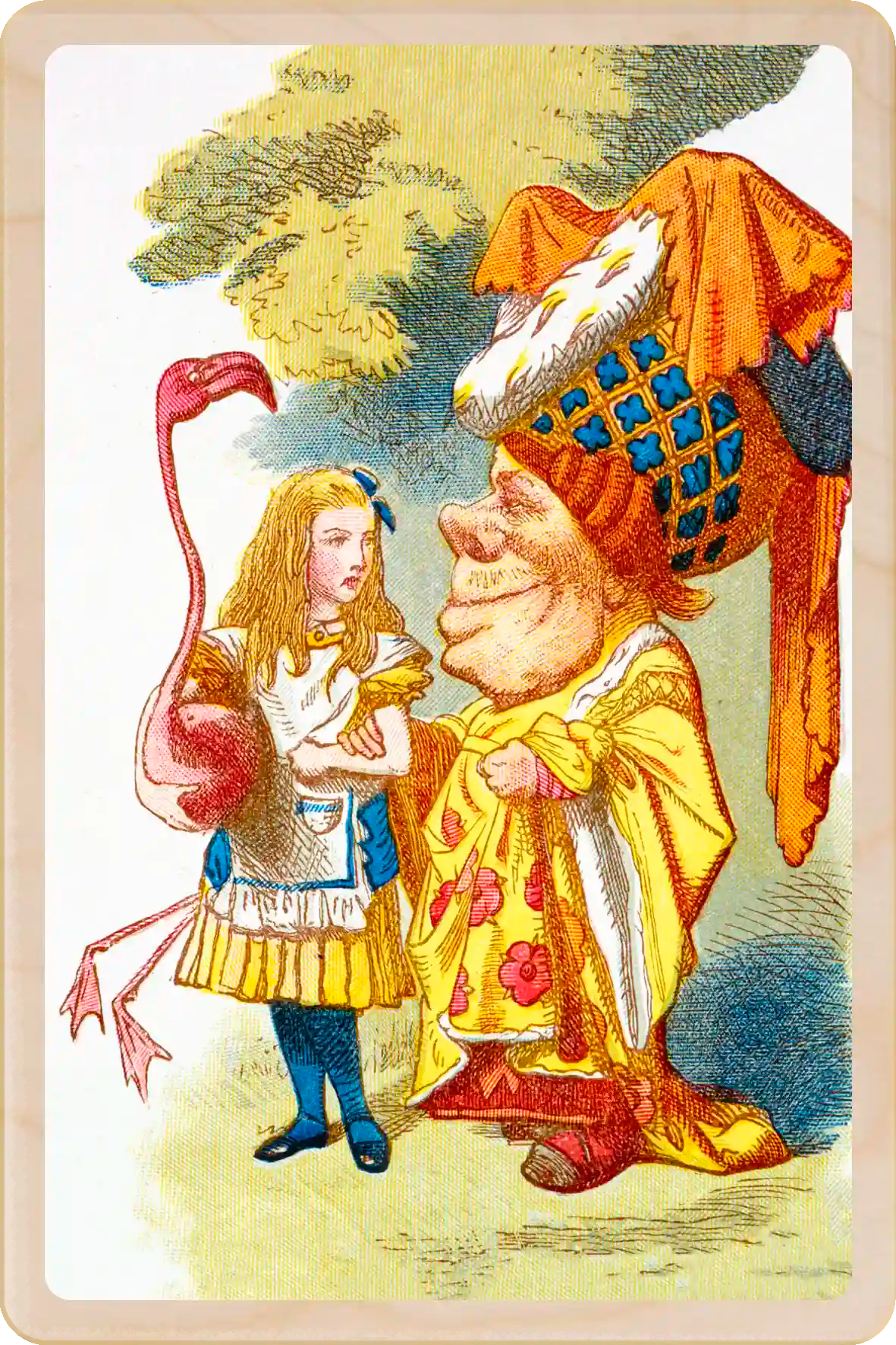 The Croquet Flamingo, Alice in Wonderland Wooden Postcard
The Wooden Postcard Company
Vintage Alice in Wonderland illustration on a sustainable wooden postcard. Lightweight, durable, and fully mailable: ideal as a keepsake, collectible, or unique gift.