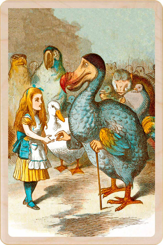 Caucus Race – Alice in Wonderland Wooden Postcard