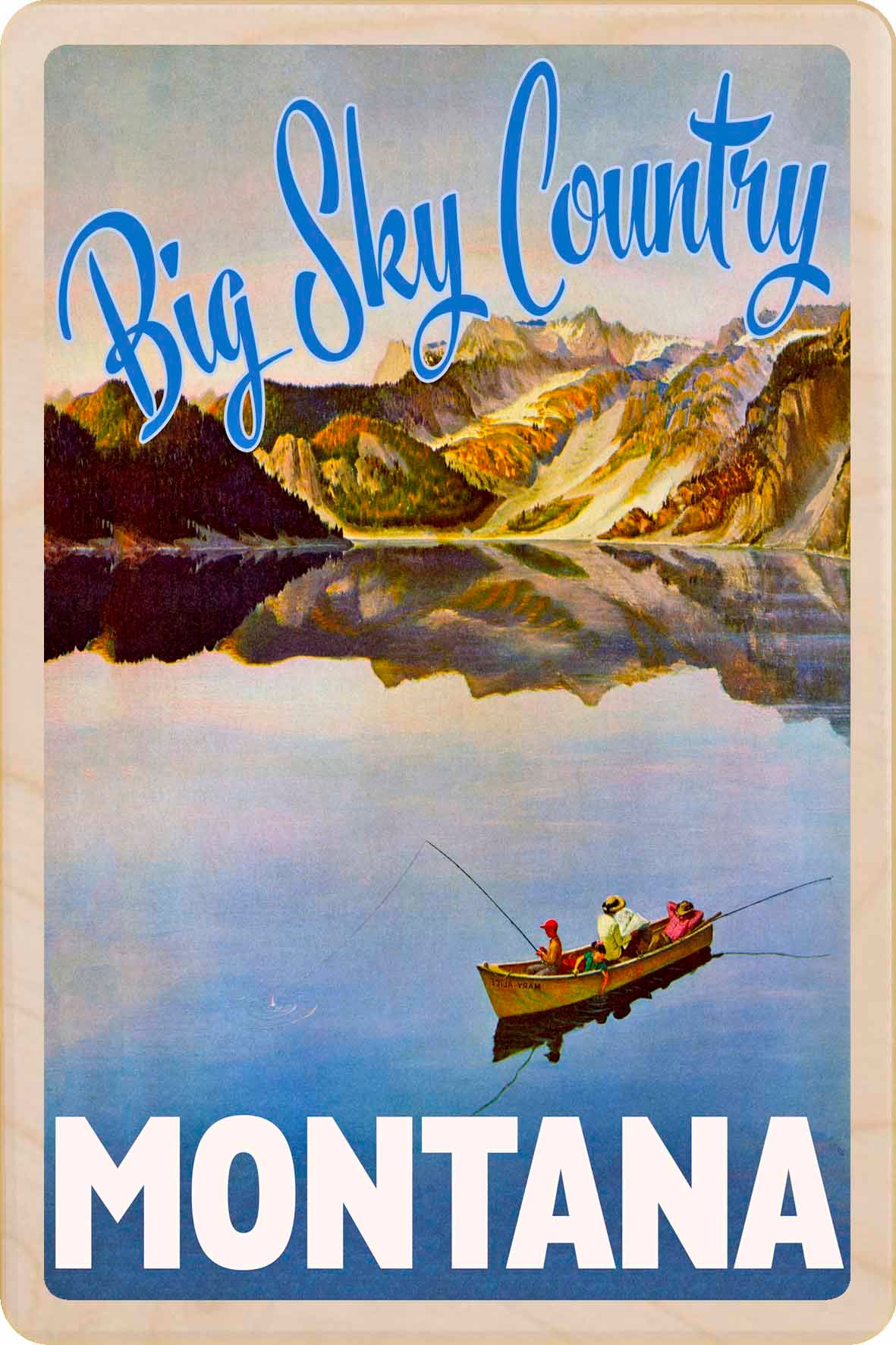 Montana - Big Sky Country – Eco-friendly Card - Wooden Postcard

Write on the back with any pen and post worldwide with a standard stamp. A smart, eco-friendly card and gift.