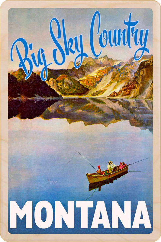 Montana - Big Sky Country – Eco-friendly Card - Wooden Postcard

Write on the back with any pen and post worldwide with a standard stamp. A smart, eco-friendly card and gift.
