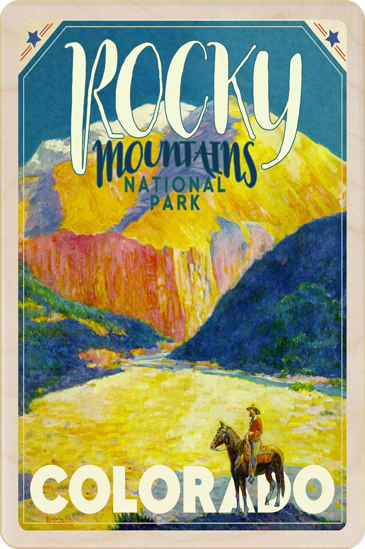 Rocky Mountains, Colorado – Eco-friendly Card - Wooden Postcard

Write on the back with any pen and post worldwide with a standard stamp. A smart, eco-friendly card and gift.