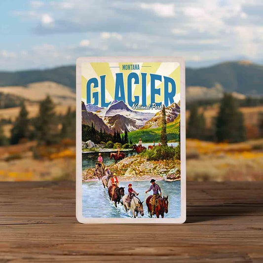 Montana - Glacier National Park – Eco-friendly Card - Wooden Postcard

Write on the back with any pen and post worldwide with a standard stamp. A smart, eco-friendly card and gift.