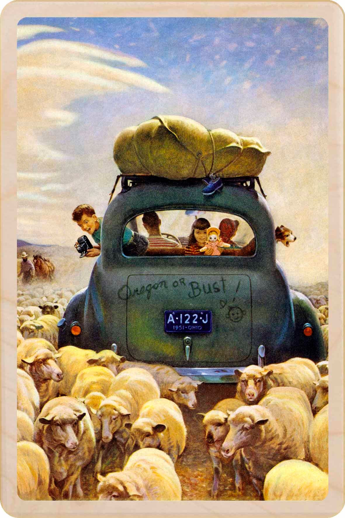'Oregon or Bust' – Eco-friendly Card - Wooden Postcard

Write on the back with any pen and post worldwide with a standard stamp. A smart, eco-friendly card and gift.