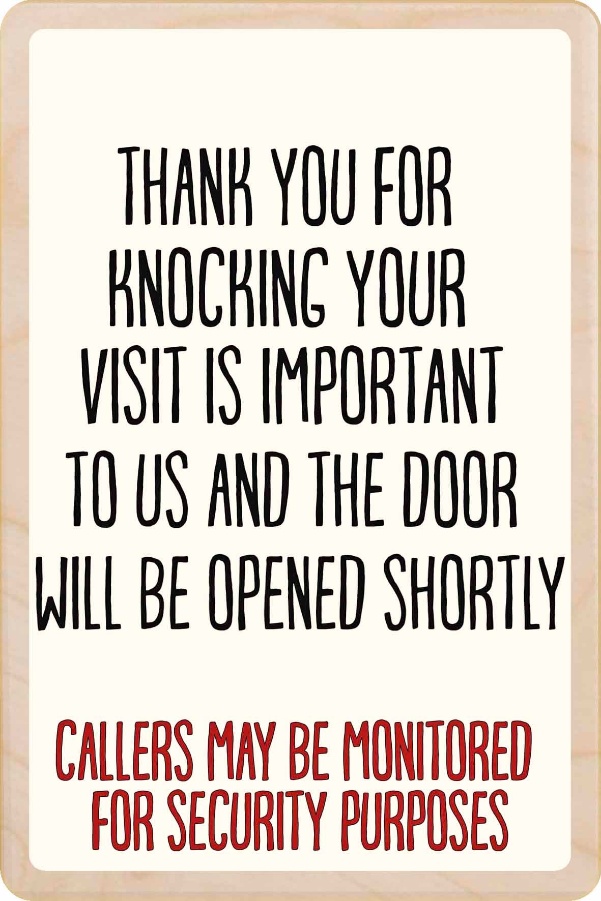 THANK YOU FOR KNOCKING