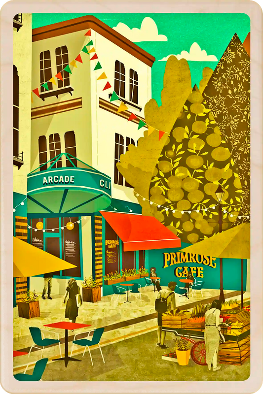 Clifton Village, Bristol
Wooden Postcard. Original art by Emy Lou Holmes, printed in Suffolk on sustainably sourced wood. Eco-friendly card you can send, gift, or display.
The Wooden Postcard Company