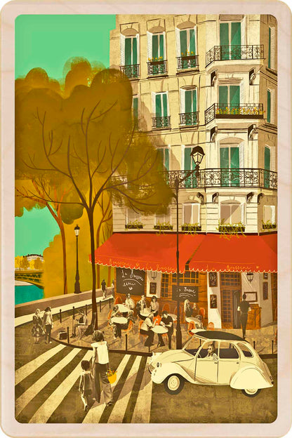 Île Saint-Louis – Paris Wooden Postcard