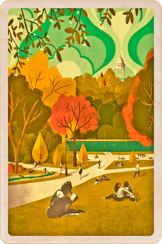 Buttes Chaumont – Paris Wooden Postcard