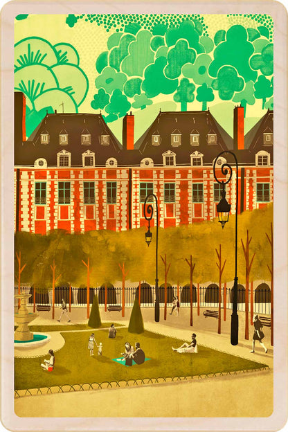 Place des Vosges – Paris Wooden Postcard