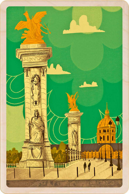 Pont Alexandre III – Paris Wooden Postcard