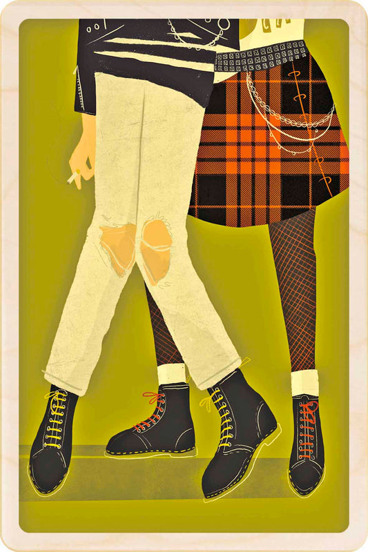Punk – Sustainable Wooden Postcard&nbsp;