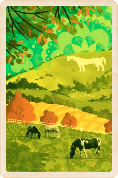 Westbury, Wiltshire Wooden Postcard, illustration by Emy Lou Holmes. Eco-friendly card you can send, gift, or keep and display. The Wooden Postcard Company