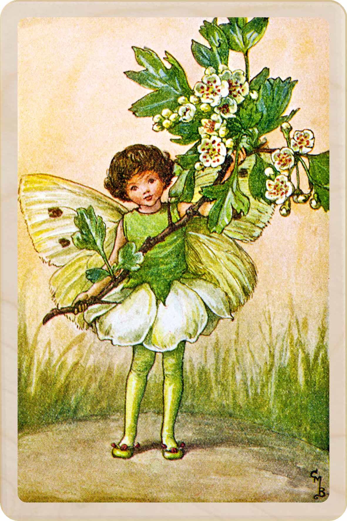 May Fairy by Cicely Mary Barker. Printed with vibrant colour and fine detail. Made to send, keep, or collect. Handmade in the UK since 2012.