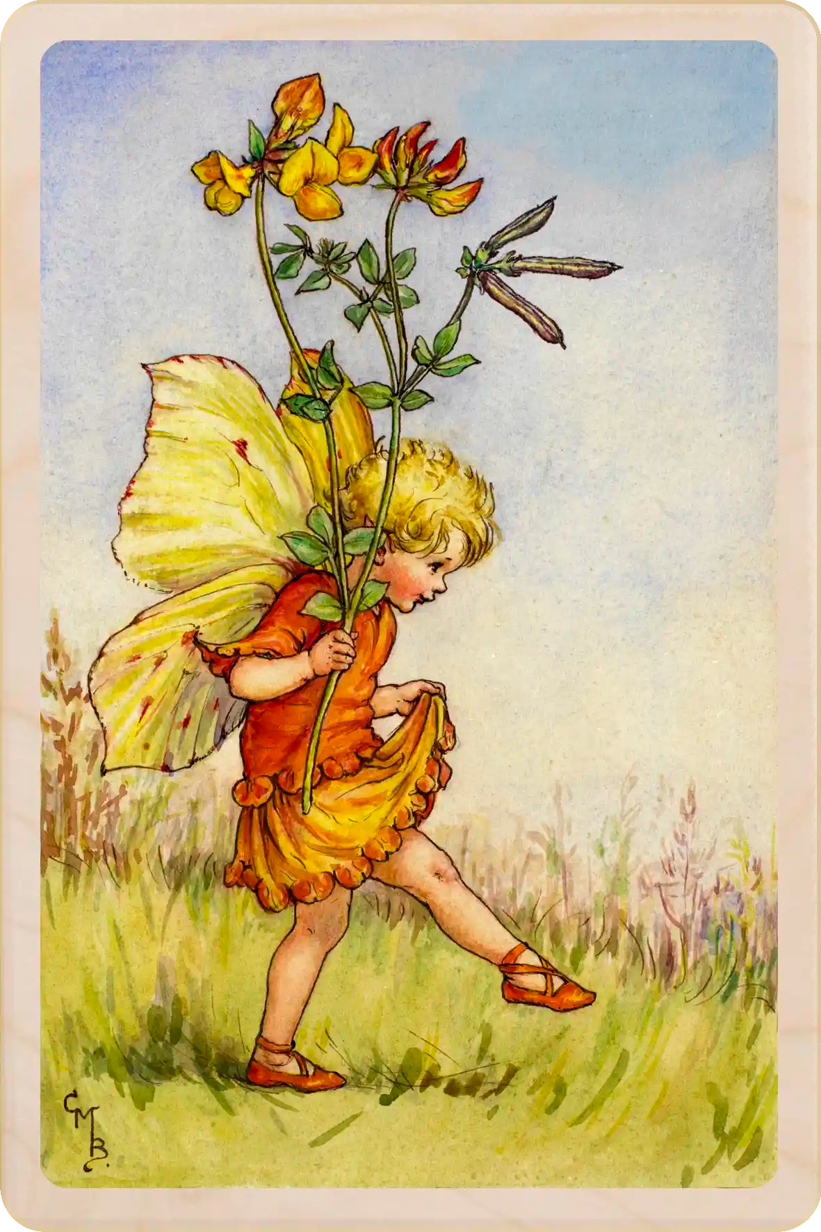 The Bird's Foot Fairy - Sustainable Card - Wooden Postcard
Original Flower Fairies™ illustration by Cicely Mary Barker. Made to send, keep, or display—an eco-friendly keepsake for fairy fans, garden lovers, and collectors. The Wooden Postcard Company